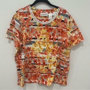 Alfred Dunner Floral Knit Top